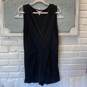 BCBG Black Sleeveless Romper L